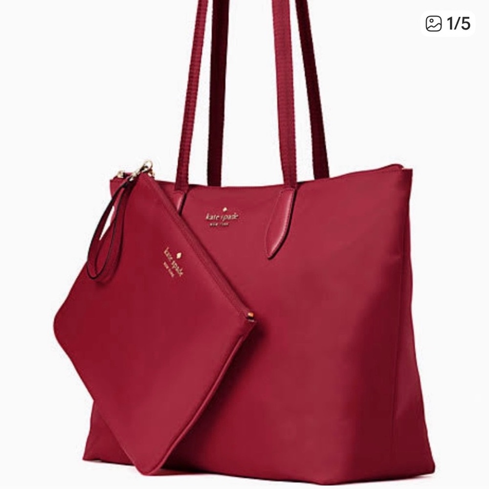 Kate Spade New York Mel Packable Tote in Blackberry.